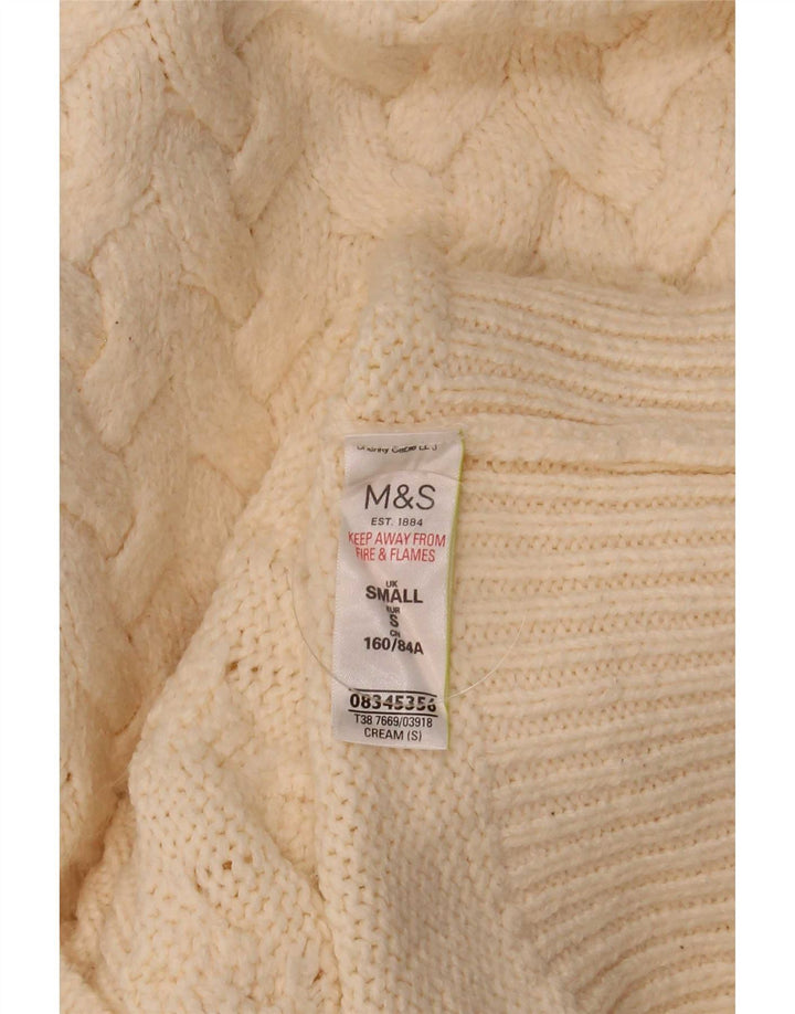 Marks & Spencer Suéter con Cuello Alto para Mujer UK 10 Small Beige