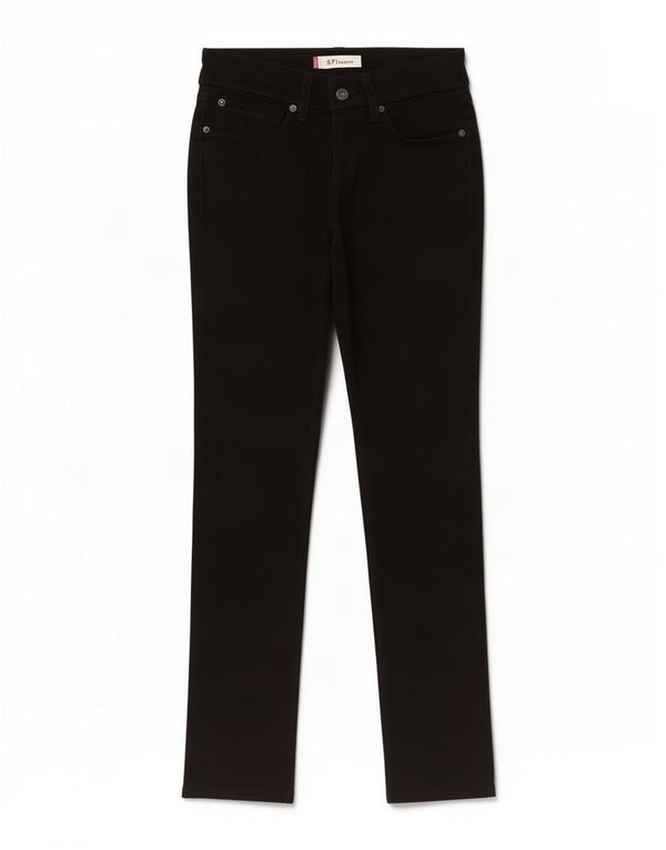 Levi's Mujer 571 Slim Jeans W27 L29 Algodón Negro