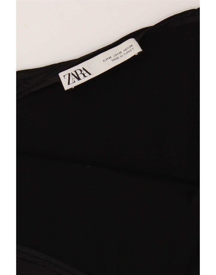 Zara Falda Acampanada Mediana W28 Viscosa Negra