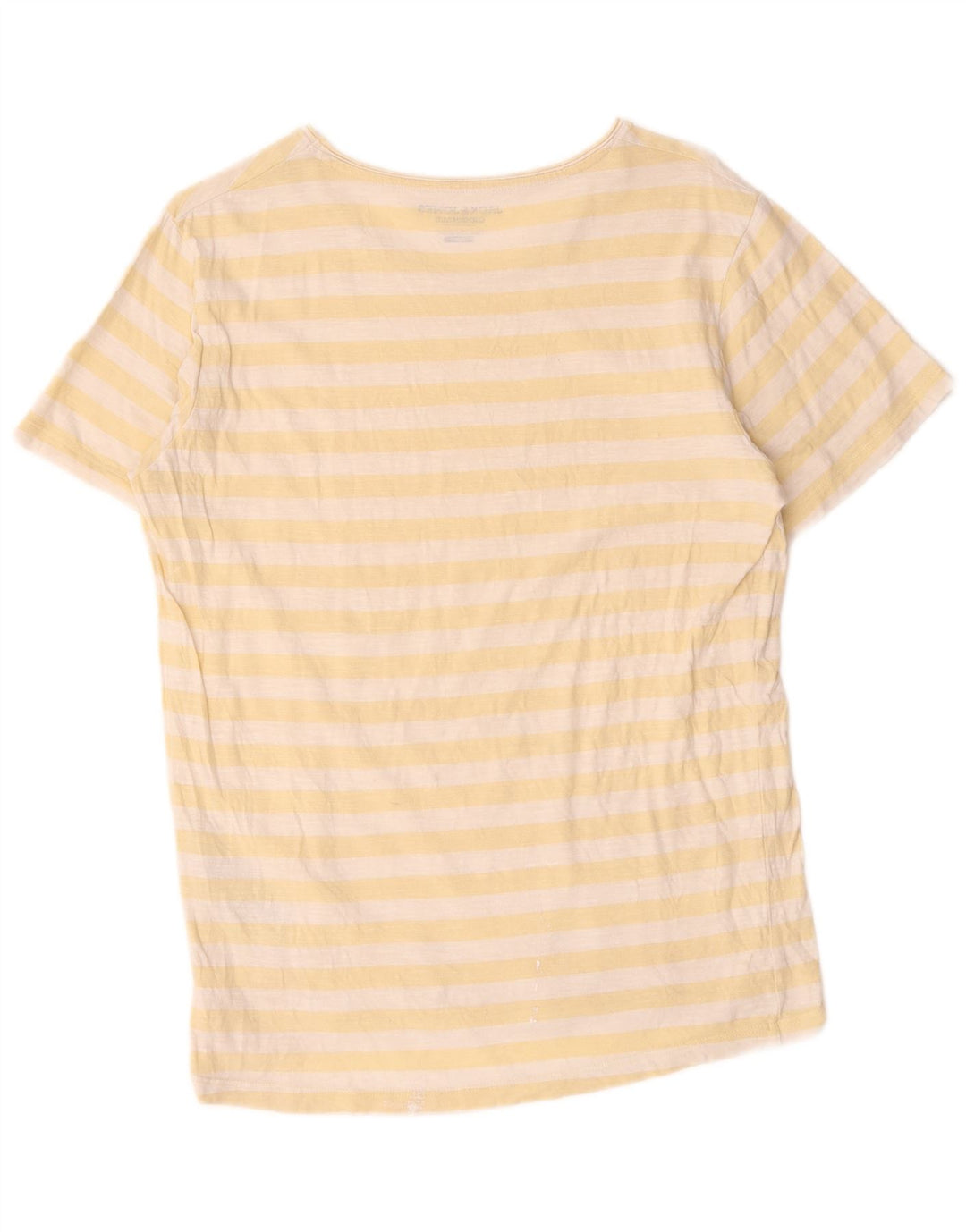 Jack & Jones Hombre Camiseta Top Medium Amarillo Rayas Algodón