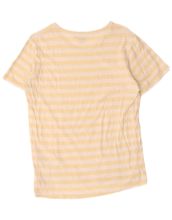 Jack & Jones Hombre Camiseta Top Medium Amarillo Rayas Algodón
