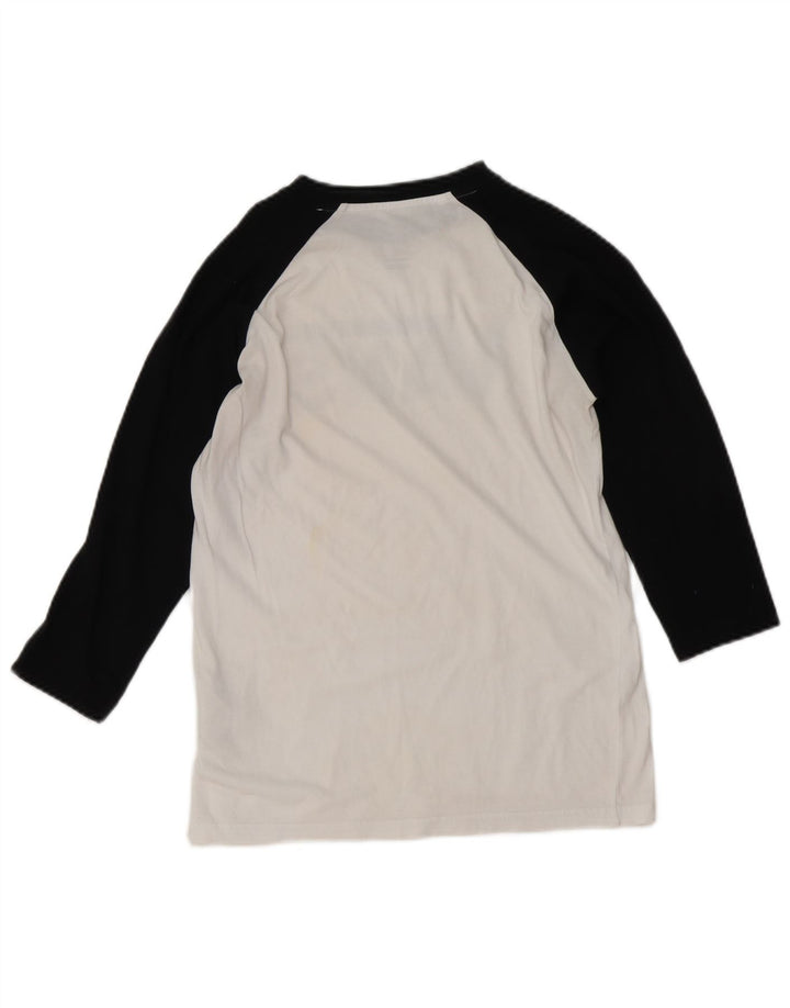 Vans Camiseta gráfica para niños, manga 3/4, 12-13 años, grande, color blanco