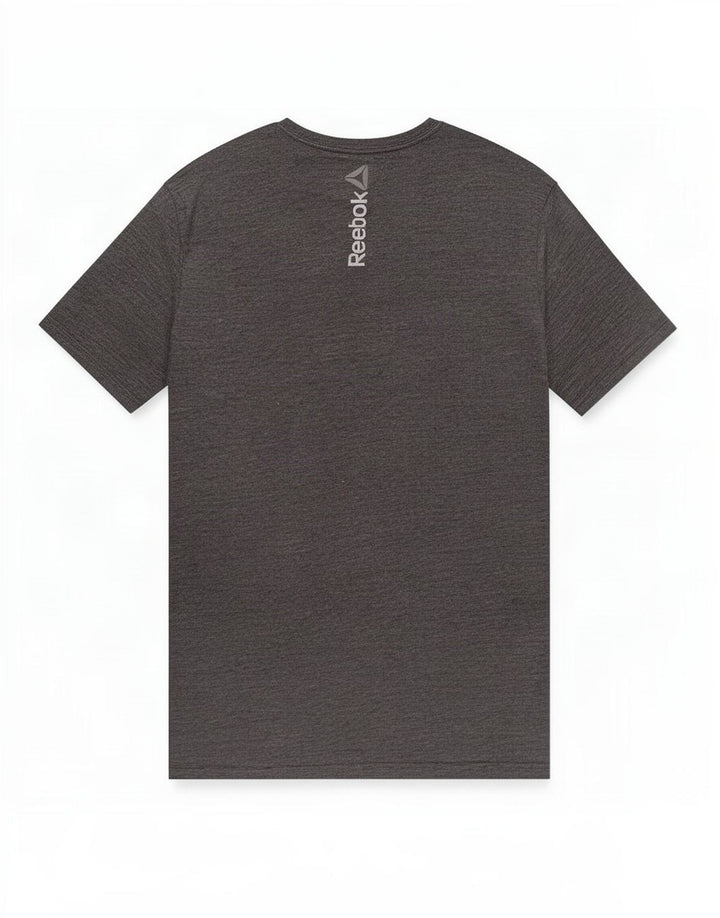 Reebok - Camiseta gráfica para hombre, talla grande, poliéster gris