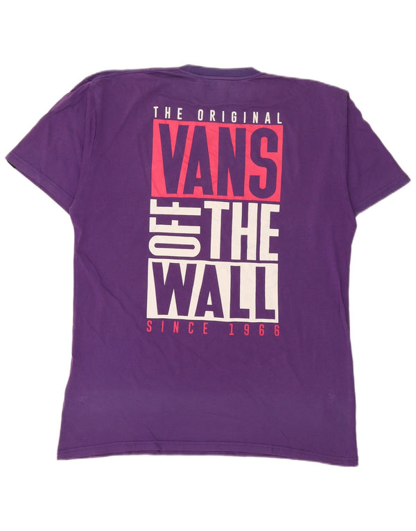Vans Camiseta con gráfico de ajuste clásico para hombre Top grande de algodón morado