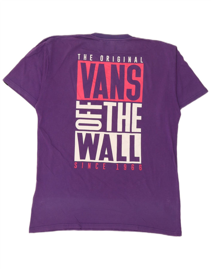Vans Camiseta con gráfico de ajuste clásico para hombre Top grande de algodón morado