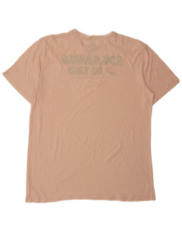 Quiksilver Camiseta Regular Fit para Hombre Top 2XL Algodón Rosa