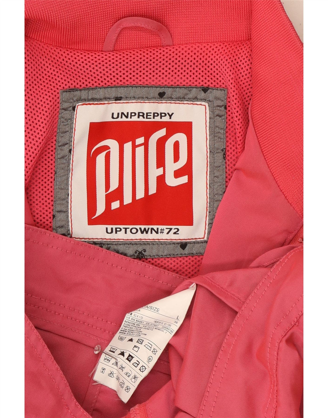 Playlife Chaqueta Bomber para Mujer UK 46 Grande Poliamida Rosa