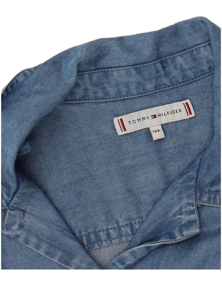 TOMMY HILFIGER Mono corto vaquero sin mangas para niña 14-15 años Azul