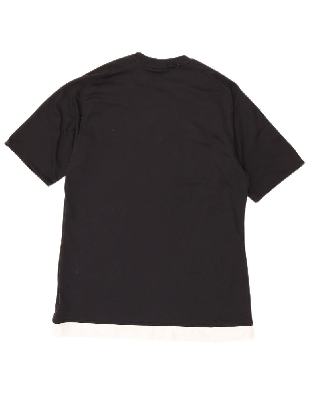 Camiseta ADIDAS Climalite para hombre Top medio negro color block poliéster