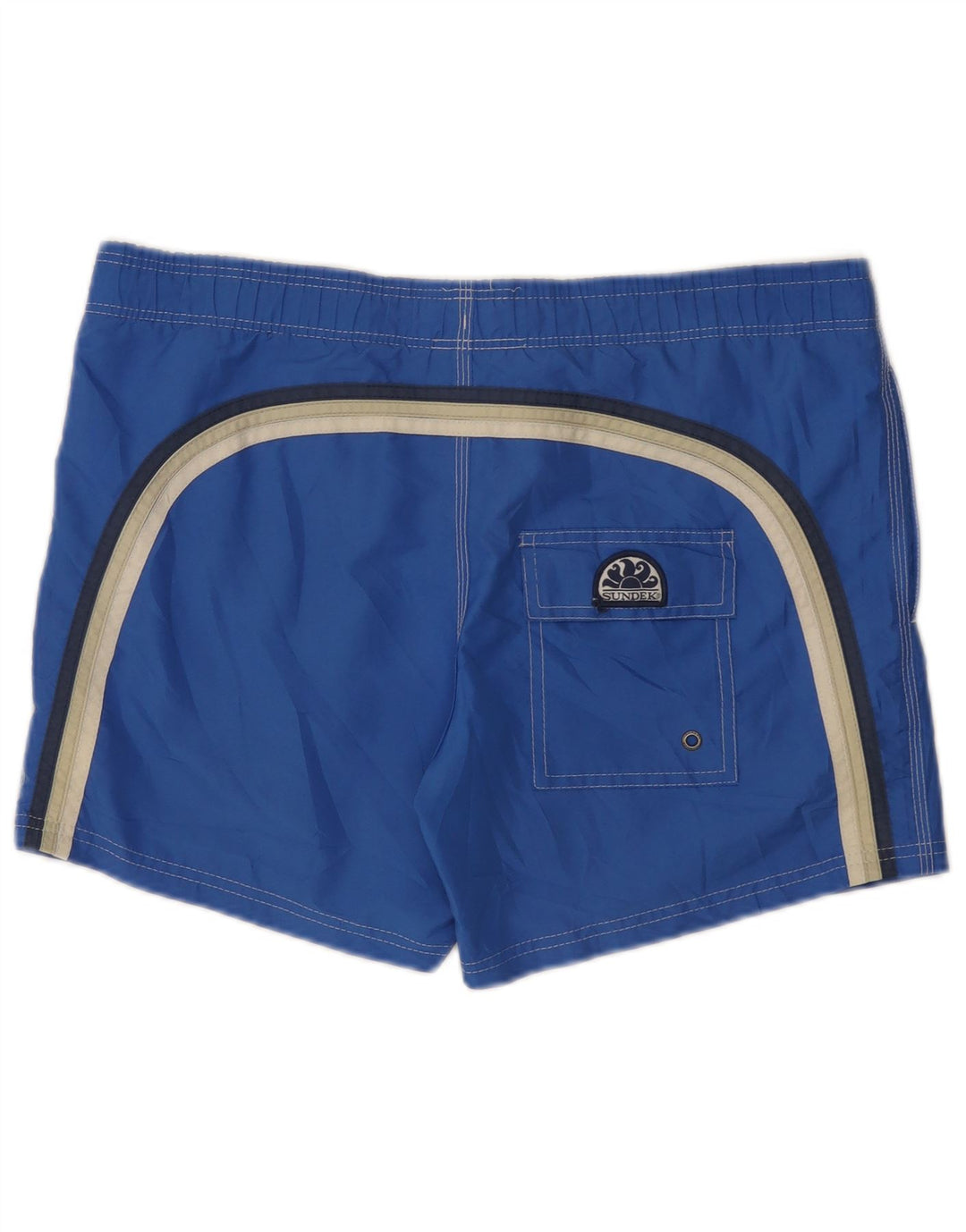 Sundek Bañador para hombre con diseño color block en azul grande