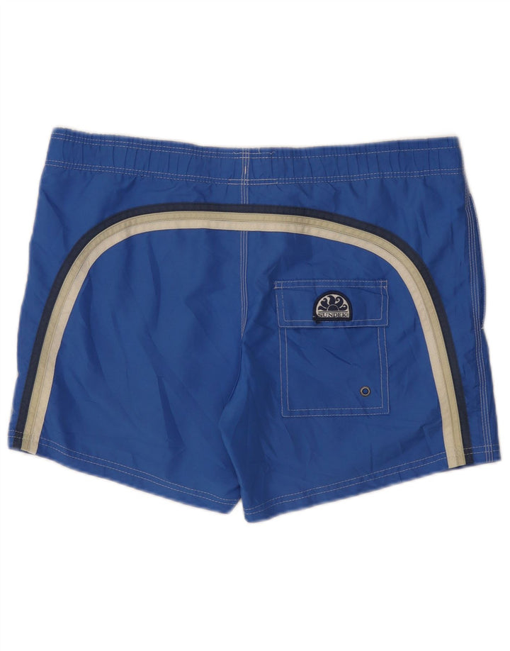 Sundek Bañador para hombre con diseño color block en azul grande