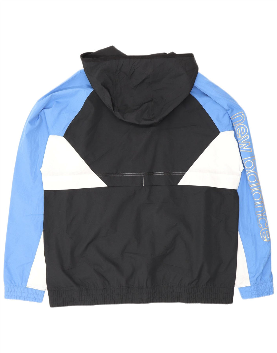 New Balance Chaqueta superior de chándal con gráfico para hombre, talla grande, color negro