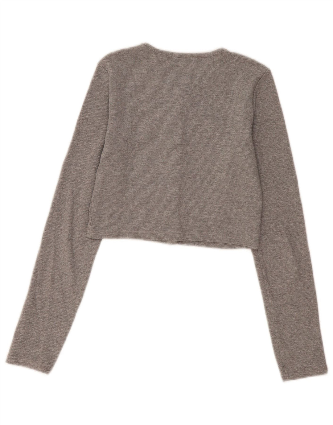 Zara Mujer Crop Top UK 8 Pequeño Gris