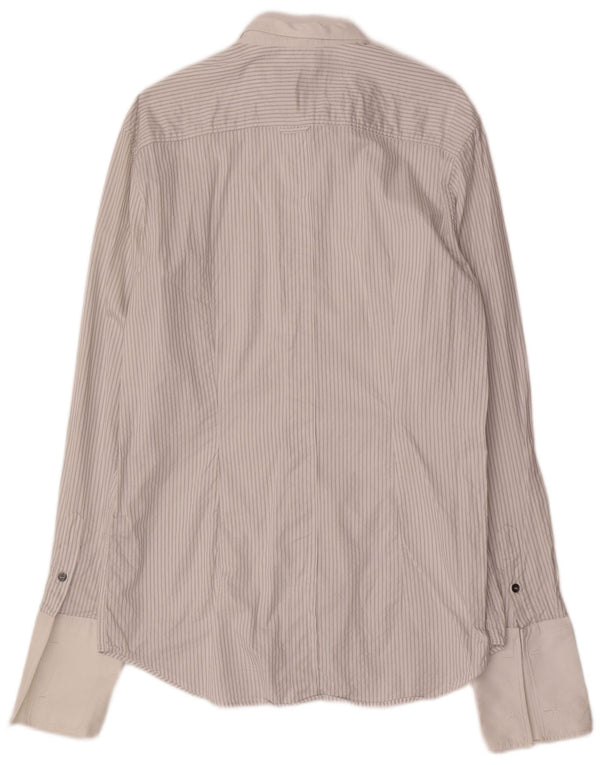 DOLCE & GABBANA Camisa formal George para hombre Talla 17 43 XL Rayas blancas