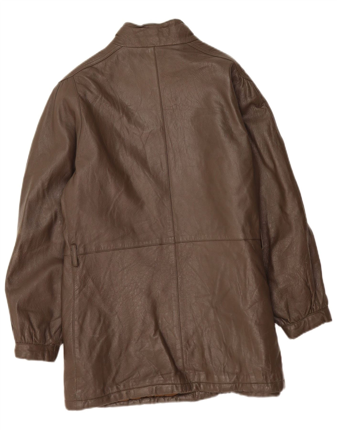 Chaqueta de cuero vintage para mujer IT 44 Gris medio
