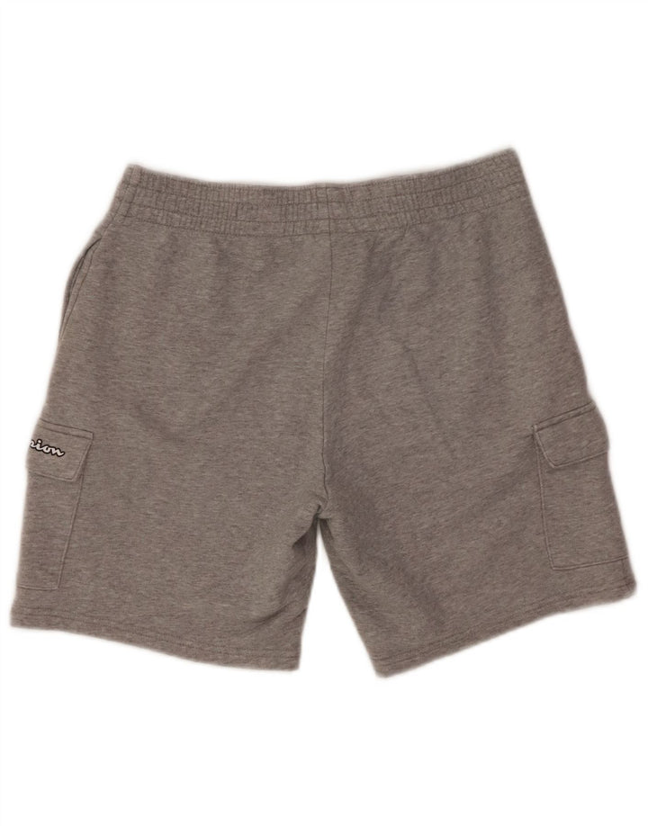 CHAMPION Pantalones cortos deportivos para hombre pequeños de algodón gris