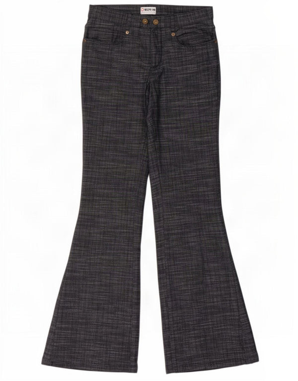 Morgan Pantalones casuales acampanados para mujer EU 38 Medium W28 L32 Azul marino moteado
