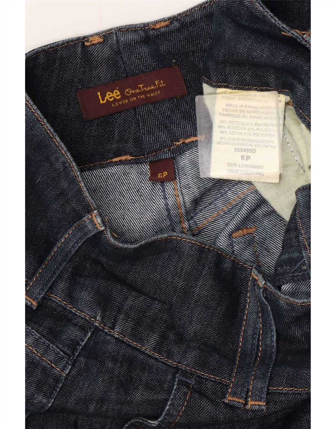 Lee Bermudas para mujer, pantalones cortos de mezclilla US 6 mediano W30 azul marino algodón