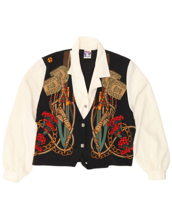 YESSICA Blusa camisera gráfica para mujer EU 42 Large Black Colourblock