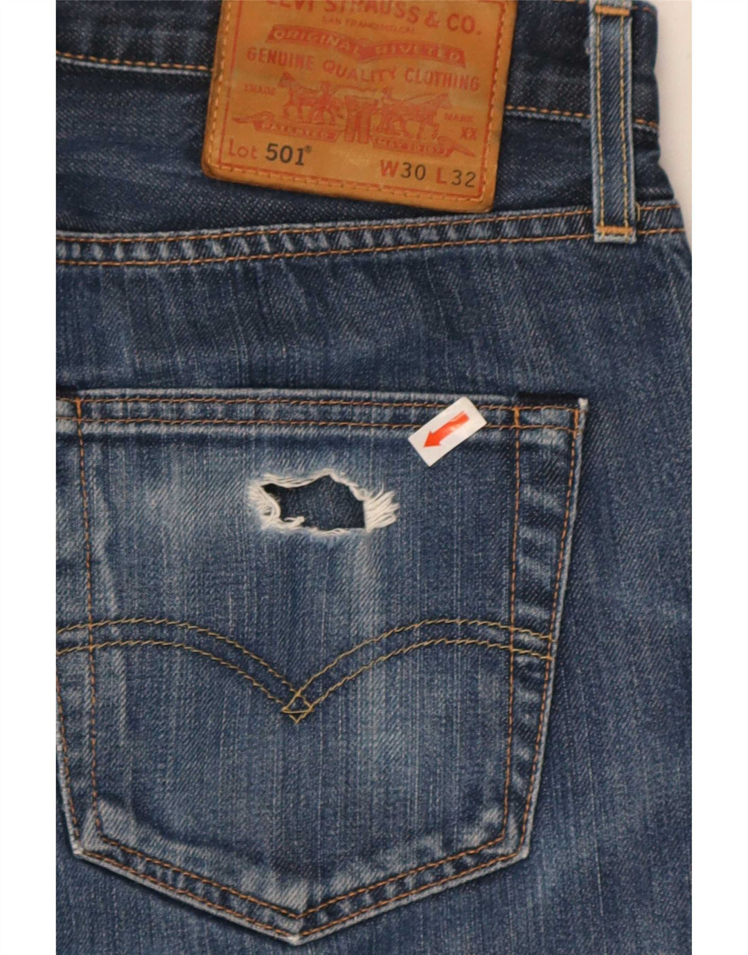 Levi's Hombre 501 Vaqueros Rectos W30 L32 Algodón Azul