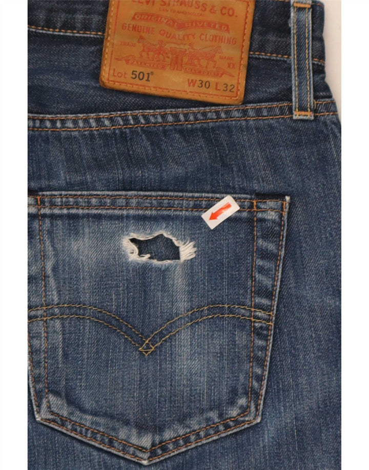 Levi's Hombre 501 Vaqueros Rectos W30 L32 Algodón Azul
