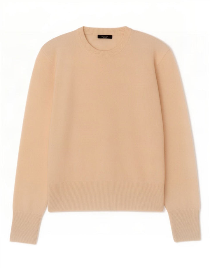Massimo Dutti Jersey de Cuello Redondo para Mujer UK 44 Medium Beige