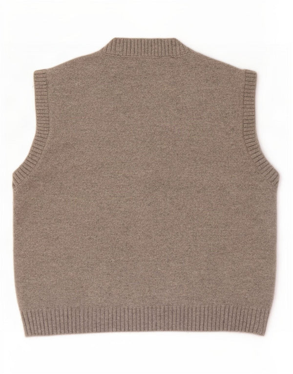 Zara Womens Vest Tank Top UK 16 Large Grey Wool