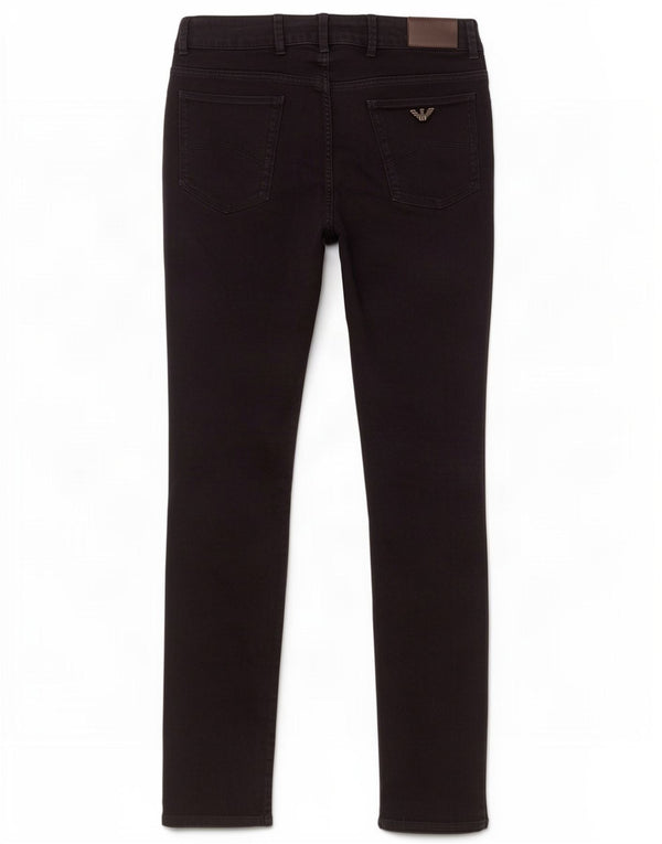 Emporio Armani Pantalones informales ajustados para niños 13-14 años W30 L30 Algodón negro