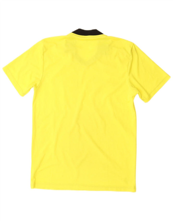 Adidas Mens Climalite Polo Polo Pequeño Amarillo Colorblock