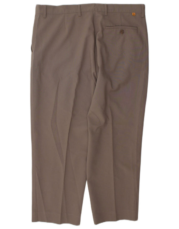 Farah Mens Tapered Chino Pantalones W38 L27 Marrón Poliéster