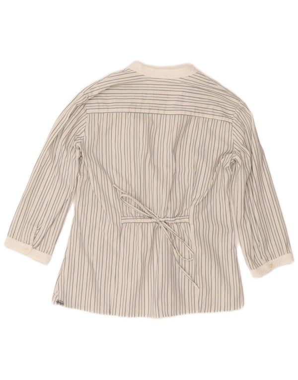 Marlboro Classics Blusa de manga 3/4 para mujer Top EU 42 Grande Gris Pinstripe