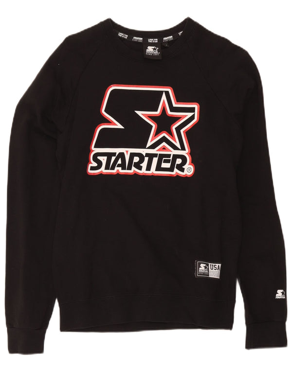 Starter Sudadera Estampada Hombre Jersey Small Algodón Negro