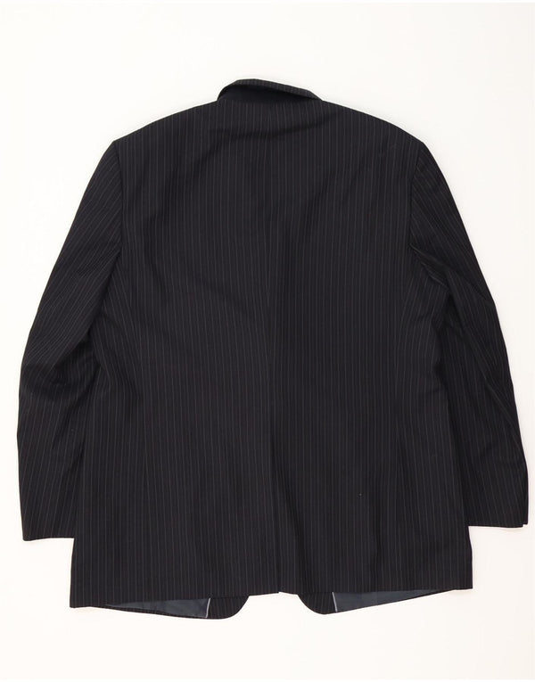 Marks & Spencer Chaqueta tipo blazer de 3 botones para hombre UK 48 2XL Azul marino a rayas