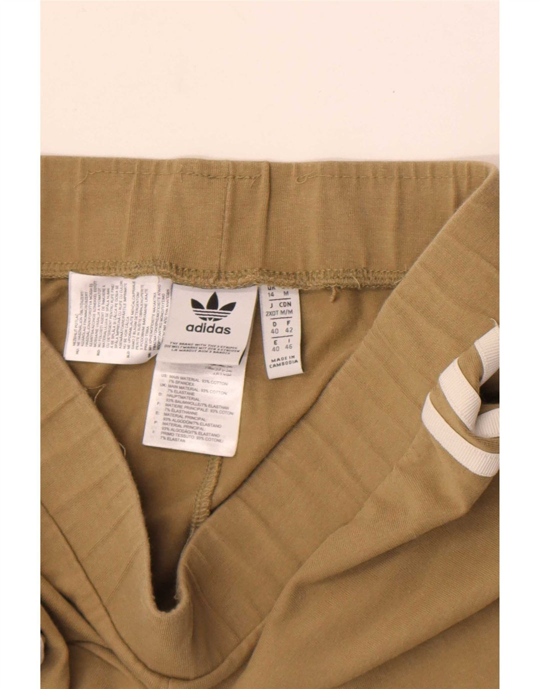 Adidas Leggings para mujer Reino Unido 14 Algodón caqui mediano