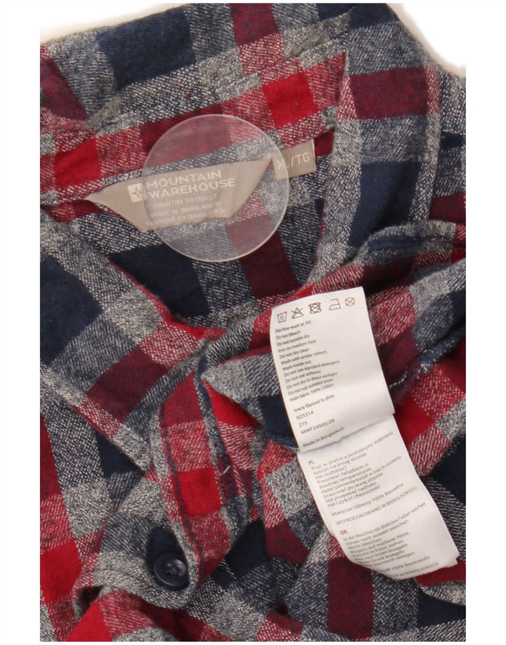 MOUNTAIN WAREHOUSE Camisa de franela para hombre XL Algodón a cuadros azul marino