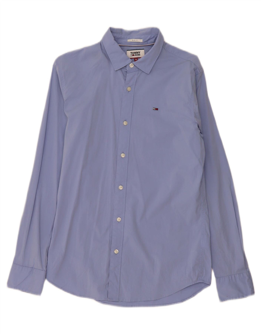 Camisa Tommy Hilfiger Hombre Slim Fit Algodón Azul Medio
