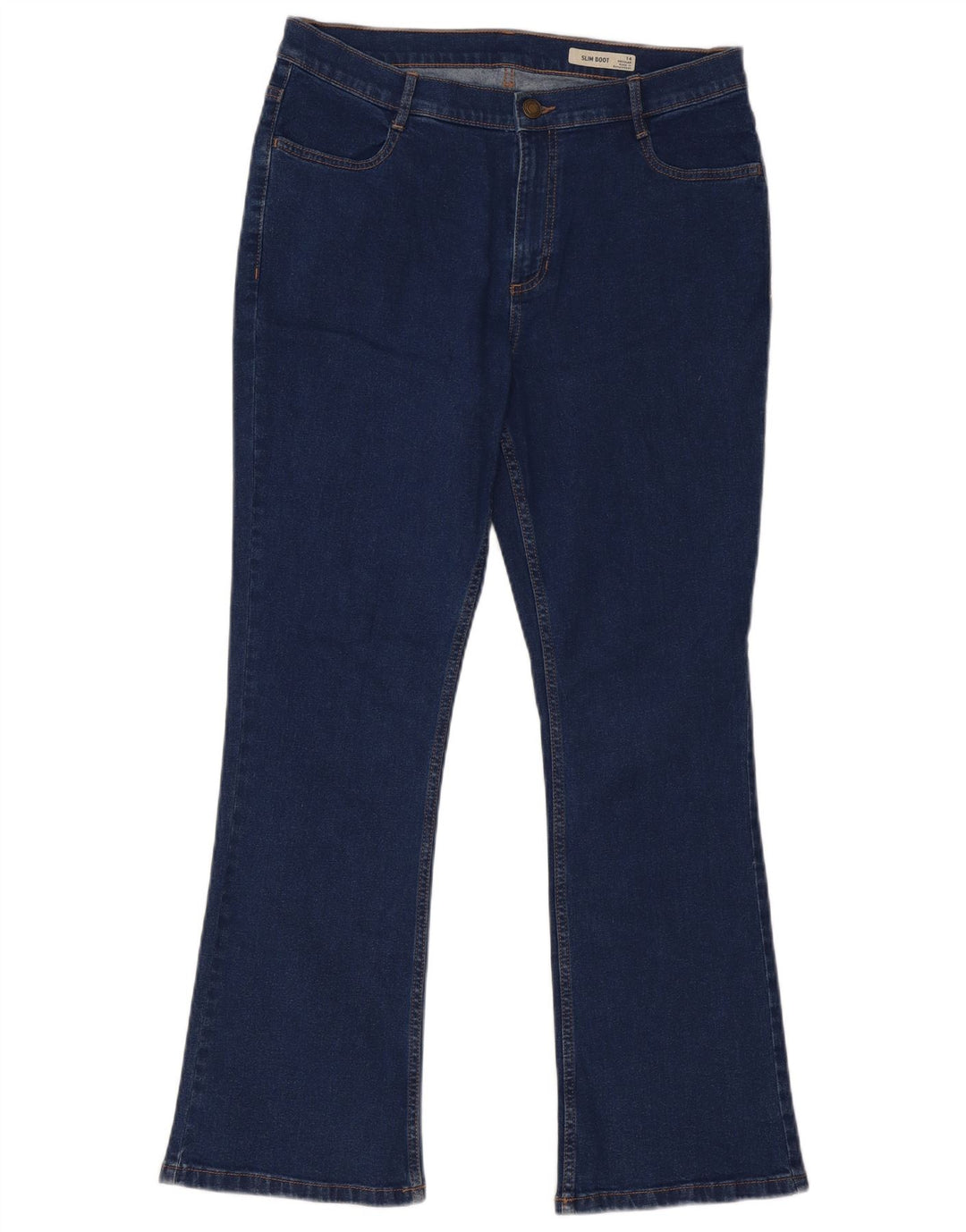 Marks & Spencer Jeans Regular Slim Bootcut para Mujer UK 40 Large W34 L30 Azul