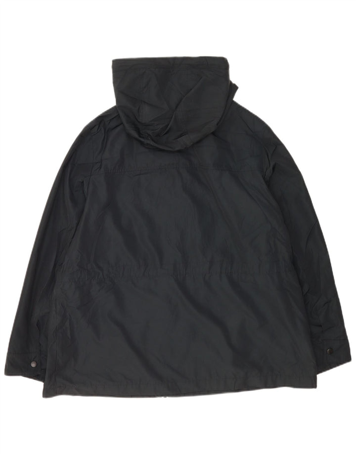 Marks & Spencer Chaqueta impermeable extragrande con capucha para mujer UK 40 XL Azul marino