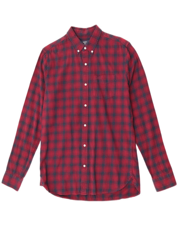 Superdry Camisa De Franela De Algodón A Cuadros En Burdeos Medio