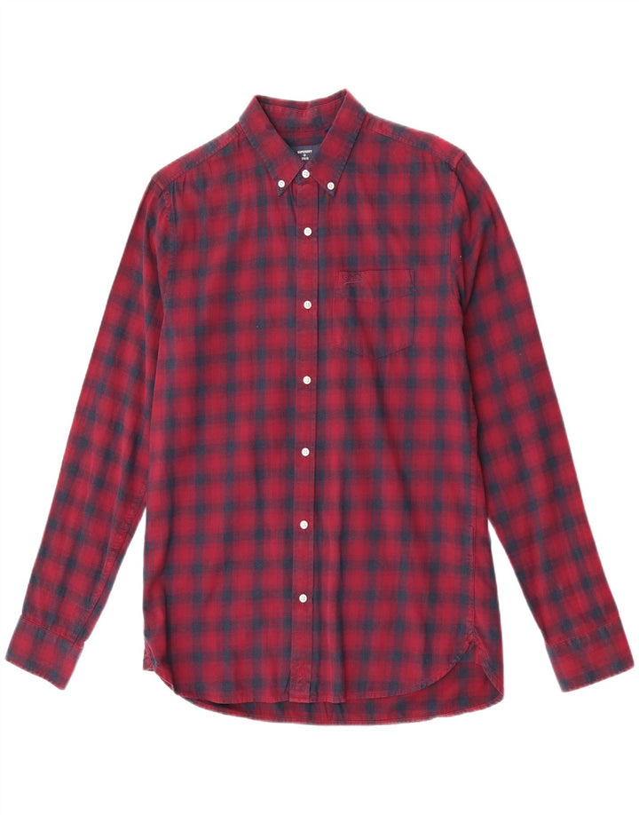 Superdry Camisa De Franela De Algodón A Cuadros En Burdeos Medio