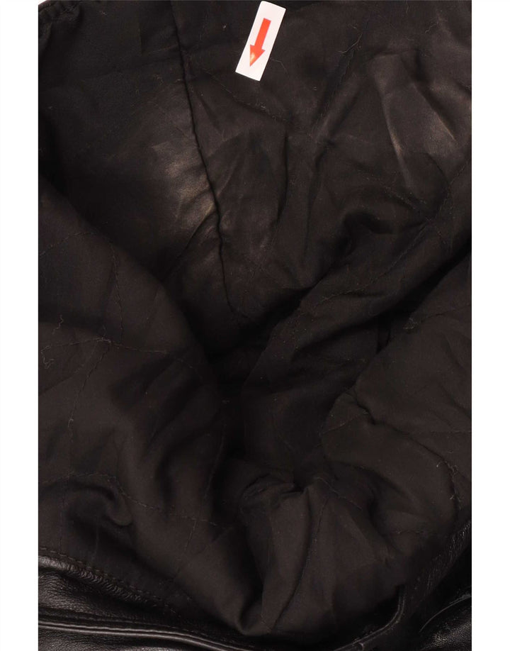 Conbipel Chaqueta de cuero con capucha para hombre IT 56 2XL Negro