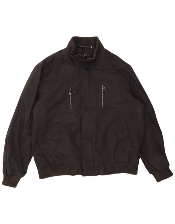 CALVIN KLEIN Chaqueta bomber para hombre UK 40 Grande Poliéster negro