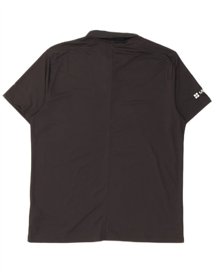 Nike Polo Dri Fit para hombre, talla grande, poliéster negro