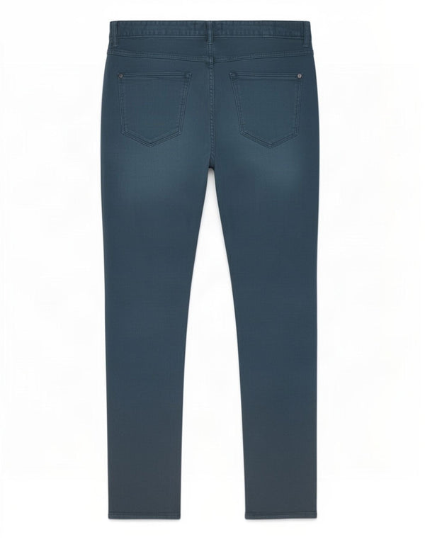 Zara Mens Slim Casual Pantalones EU 42 Large W32 L32 Azul Marino Algodón