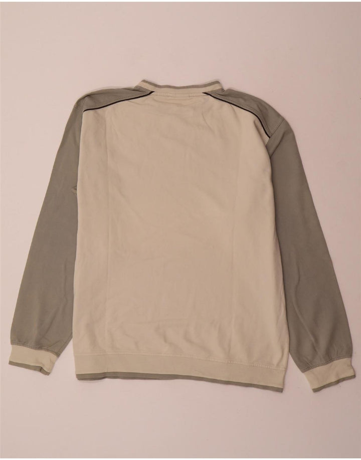 ASICS Sudadera para hombre Jumper 2XL Off White Colourblock Algodón