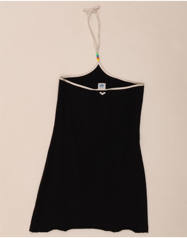Arena Mini vestido halter para mujer UK 6 XS Algodón negro