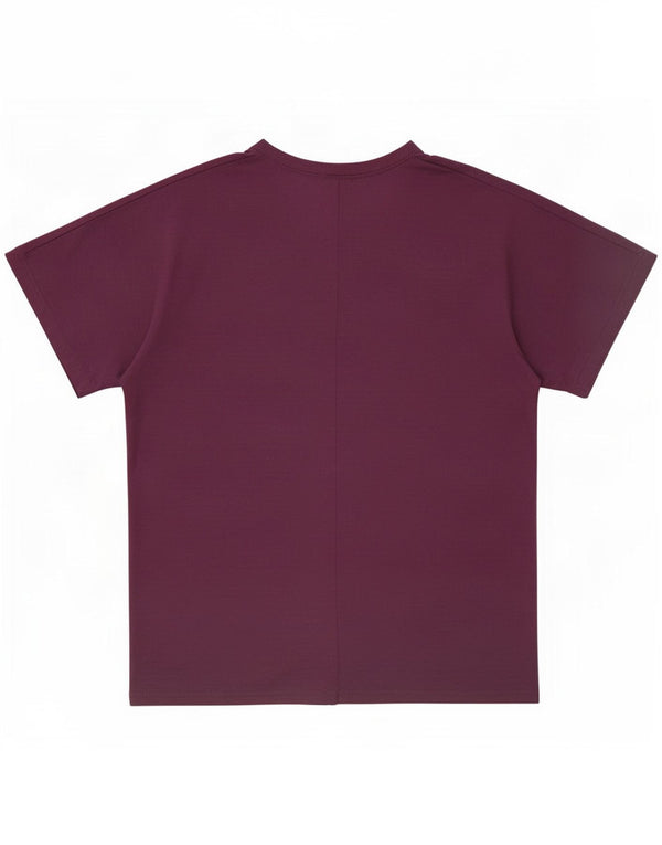 Zara Mujer Camiseta Extragrande Top UK 20 2XL Púrpura
