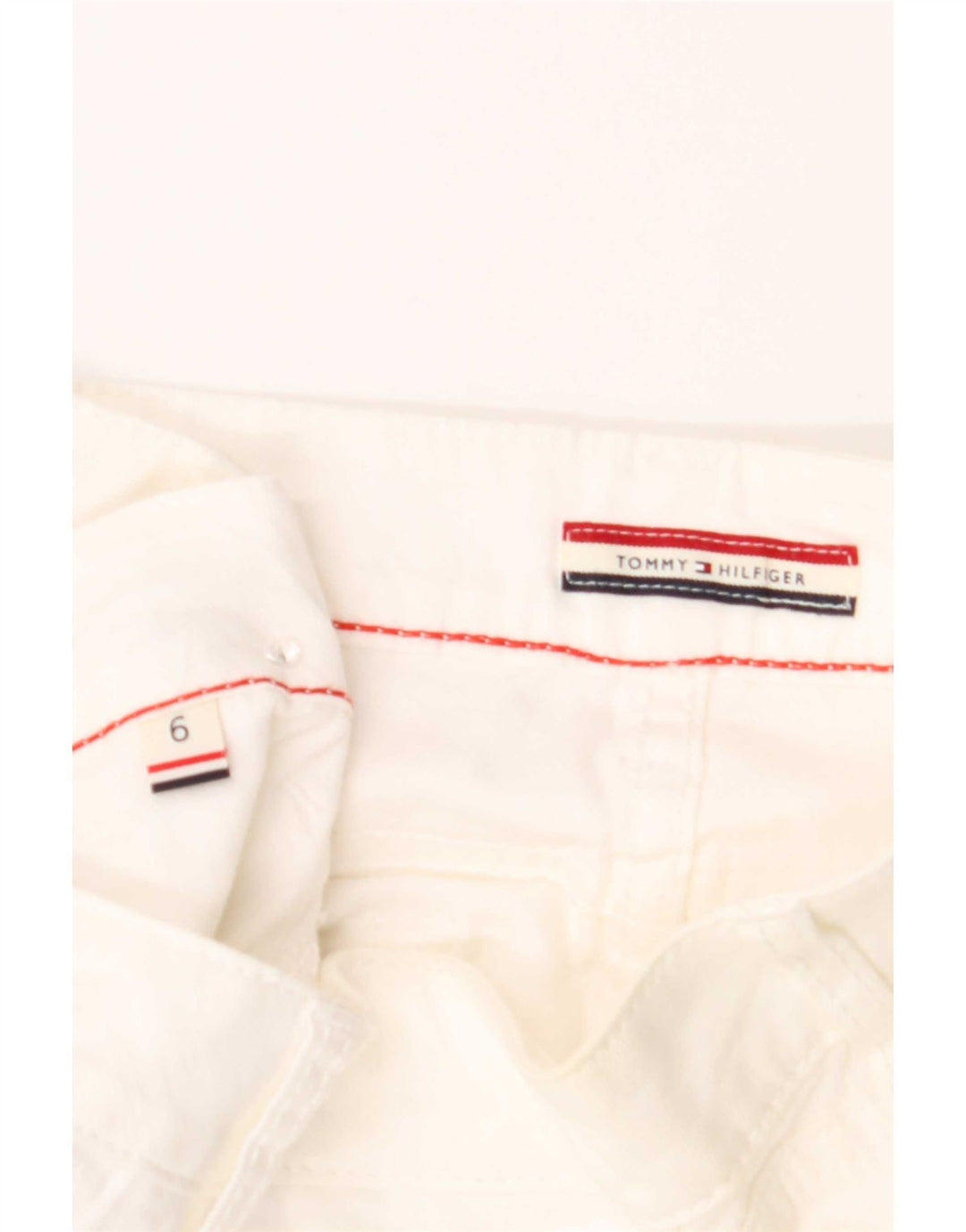 Tommy Hilfiger Pantalones cortos chinos para mujer US 6 Medium W32 Algodón blanco