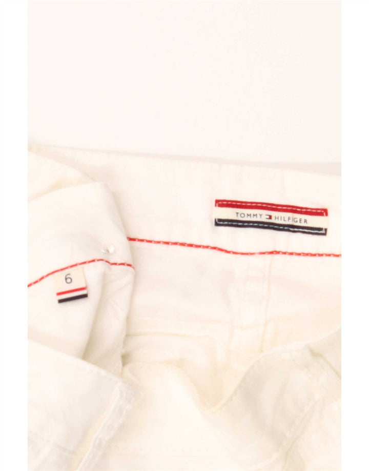 Tommy Hilfiger Pantalones cortos chinos para mujer US 6 Medium W32 Algodón blanco