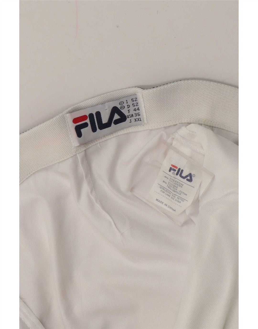 Fila Mens Pegged Chino Shorts IT 52 XL W38 Poliéster con bloques de color blanco
